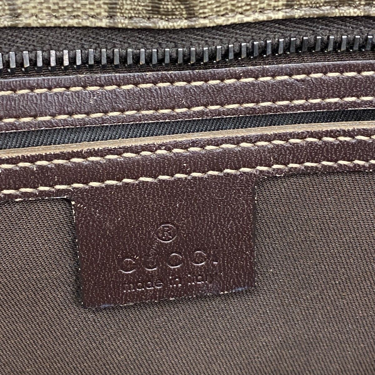 Gucci Tote GG Supreme Brown Silver — view 5