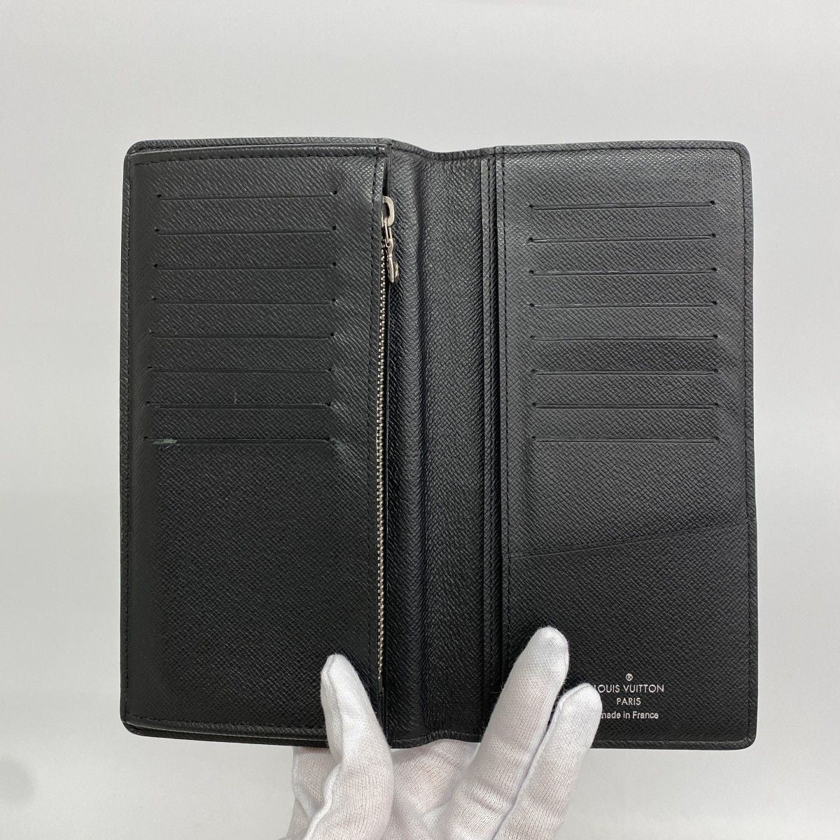 Louis Vuitton Wallet Damier Graphite Portefeuille Brazza Black — view 3