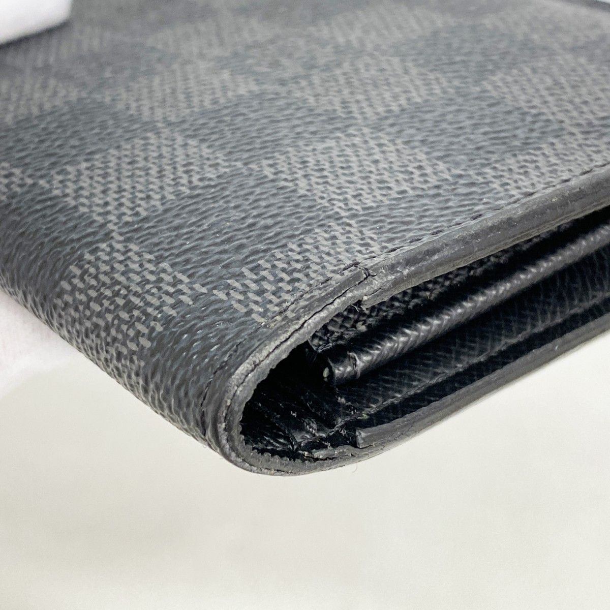Louis Vuitton Wallet Damier Graphite Portefeuille Brazza Black — view 5