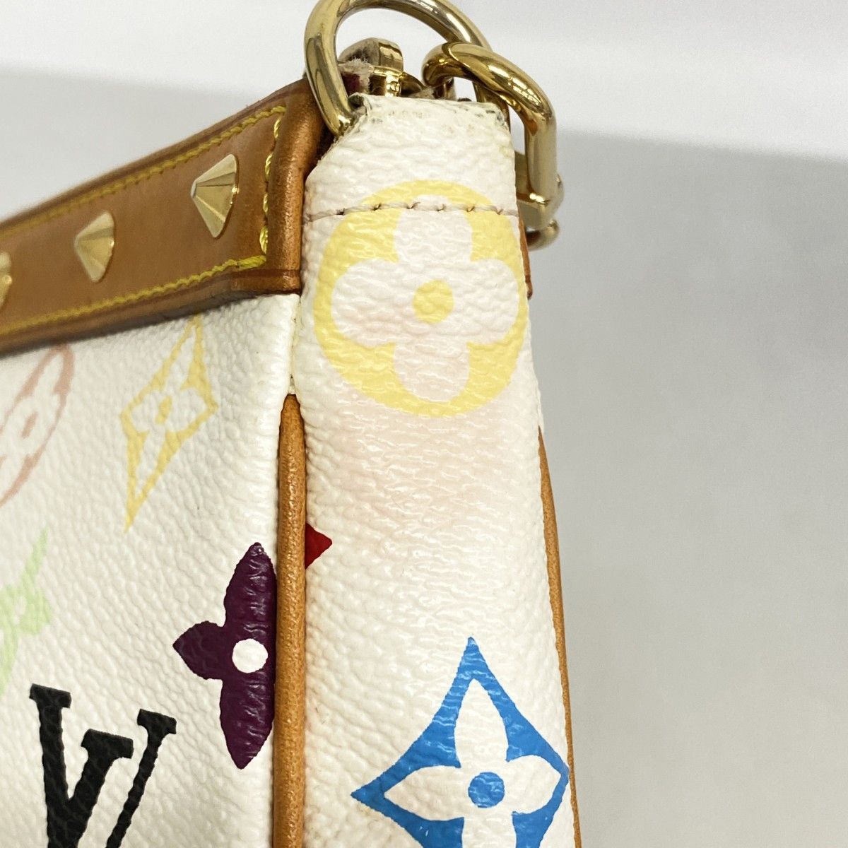 Louis Vuitton Pouch Monogram Multicolor Pochette Blanc — view 7