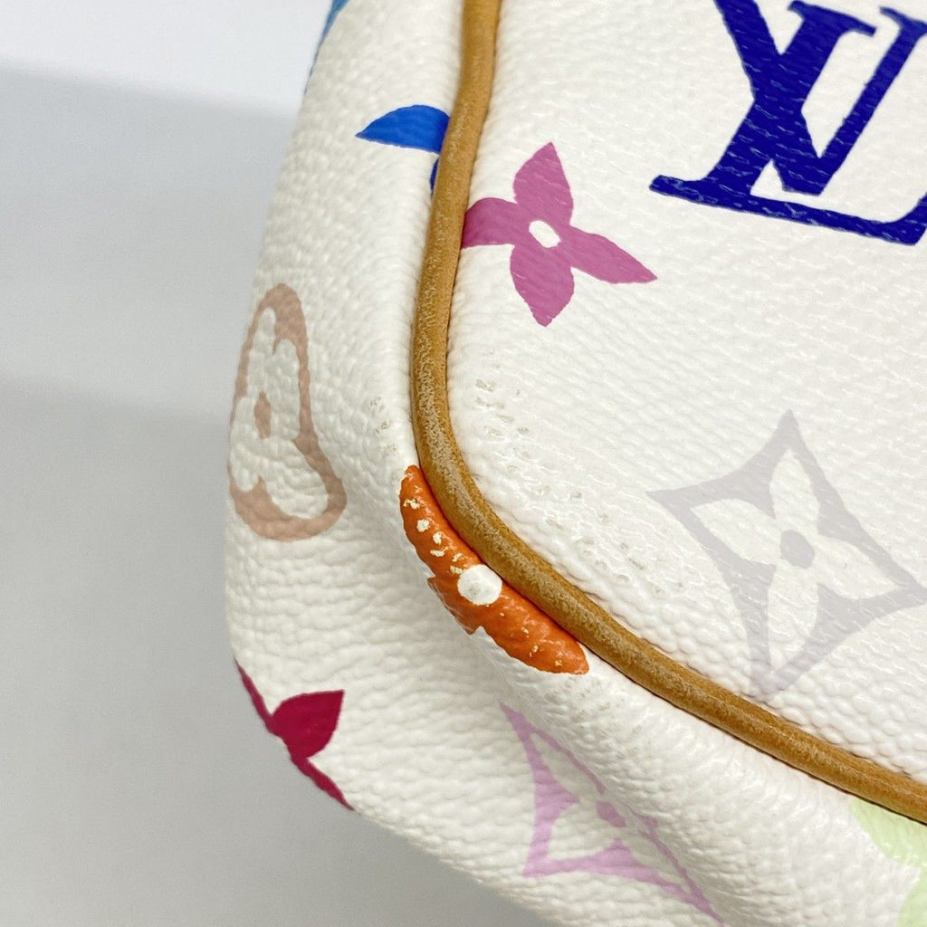 Louis Vuitton Pouch Monogram Multicolor Pochette Blanc — view 6