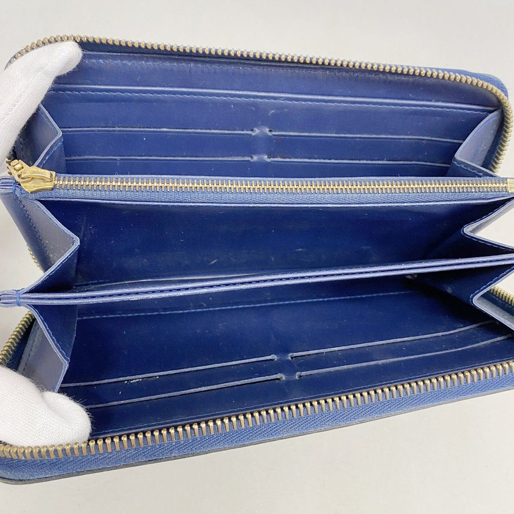 Louis Vuitton Wallet Vernis Zippy Grand Blue — view 3