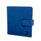 Louis Vuitton Wallet Epi Portobier Compact Toledo Blue