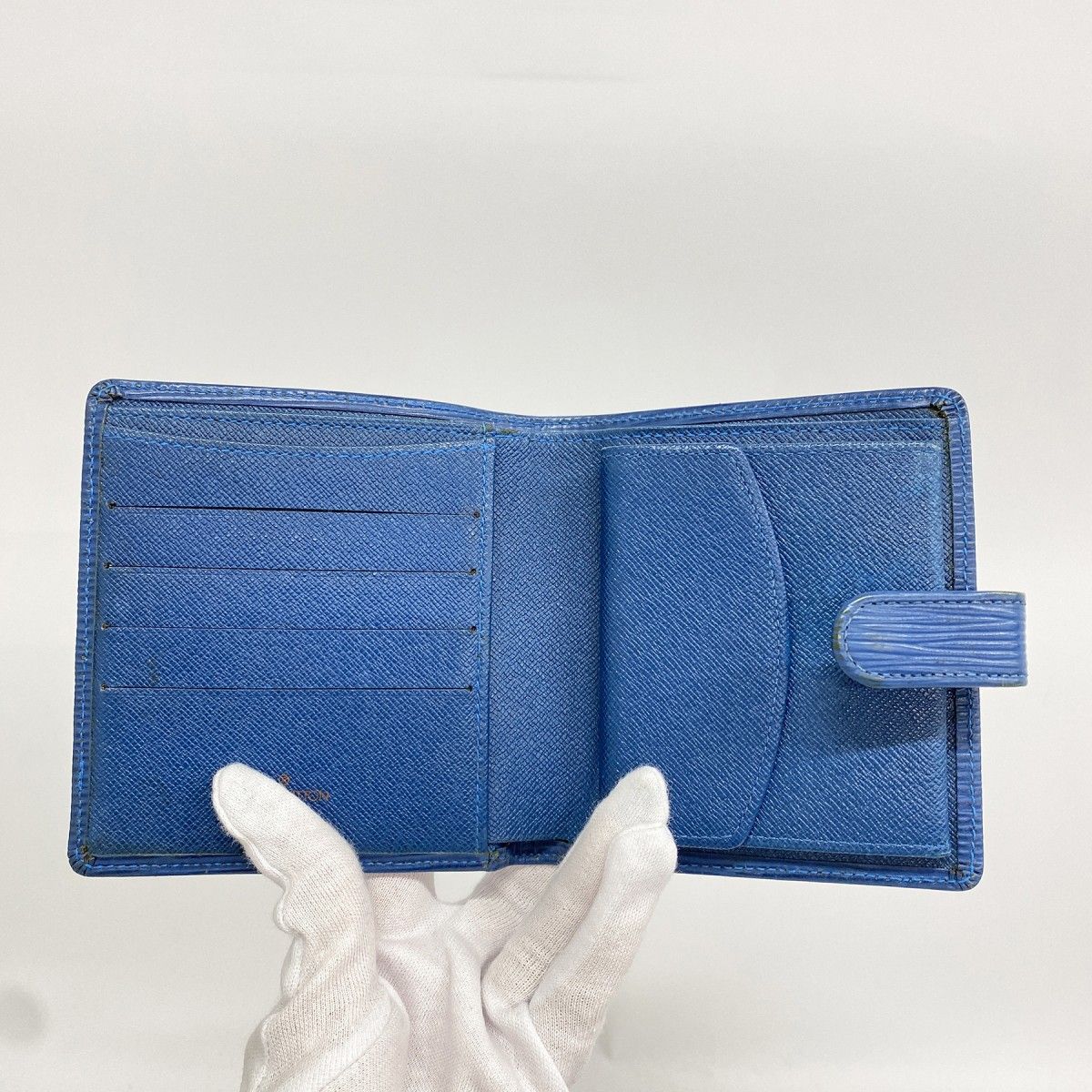 Louis Vuitton Wallet Epi Portobier Compact Toledo Blue — view 3