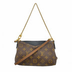Louis Vuitton Handbag Monogram Pallas Clutch Brown Noir 2-Way