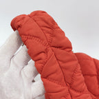 Chanel Shoulder Bag Bubble Quilt Nylon Red Silver — view 9