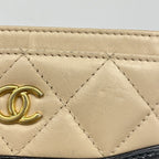 Chanel Card Case Gabrielle Lambskin Leather Black Beige Gold — view 7