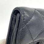 Chanel Coin Case Quilted Lambskin Black Silver — view 6