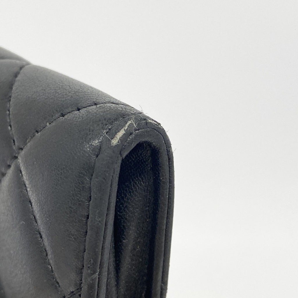 Chanel Coin Case Quilted Lambskin Black Silver — view 5
