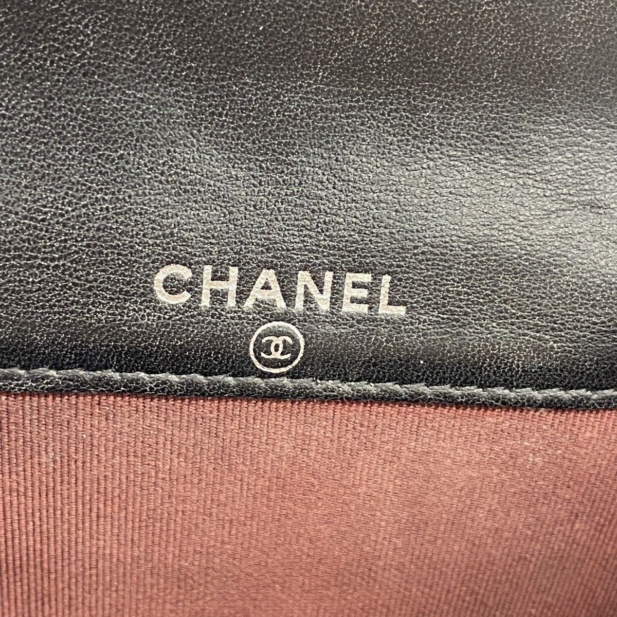 Chanel Coin Case Quilted Lambskin Black Silver — view 4