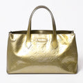 Louis Vuitton Wilshire PM Handbag Brown Patent Monogram Vernis