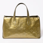 Louis Vuitton Wilshire PM Handbag Brown Patent Monogram Vernis — view 2