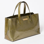 Louis Vuitton Wilshire PM Handbag Brown Patent Monogram Vernis — view 3