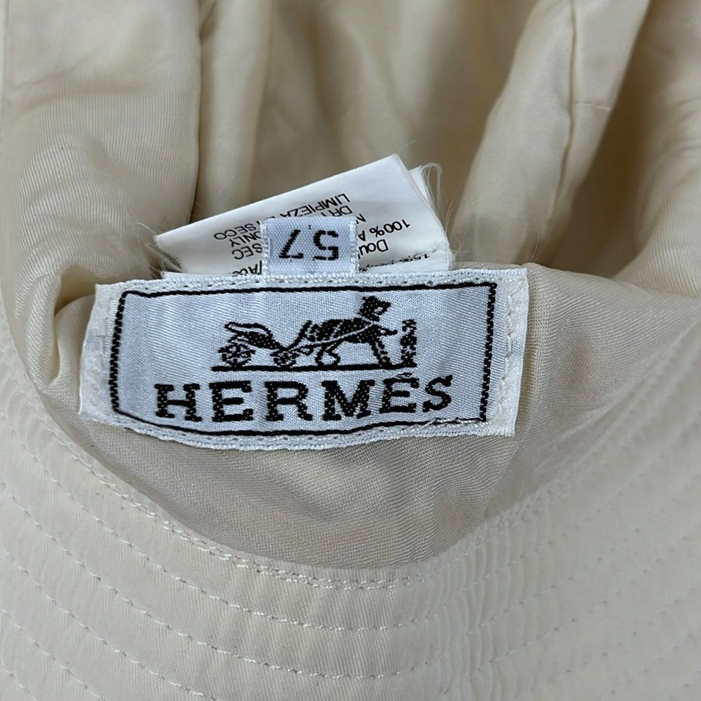 Hermes Hat 57 Ivory Embroidery — view 5