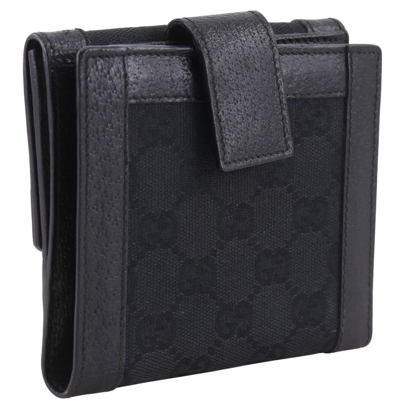 Gucci GG Canvas Black Bifold Wallet — view 3
