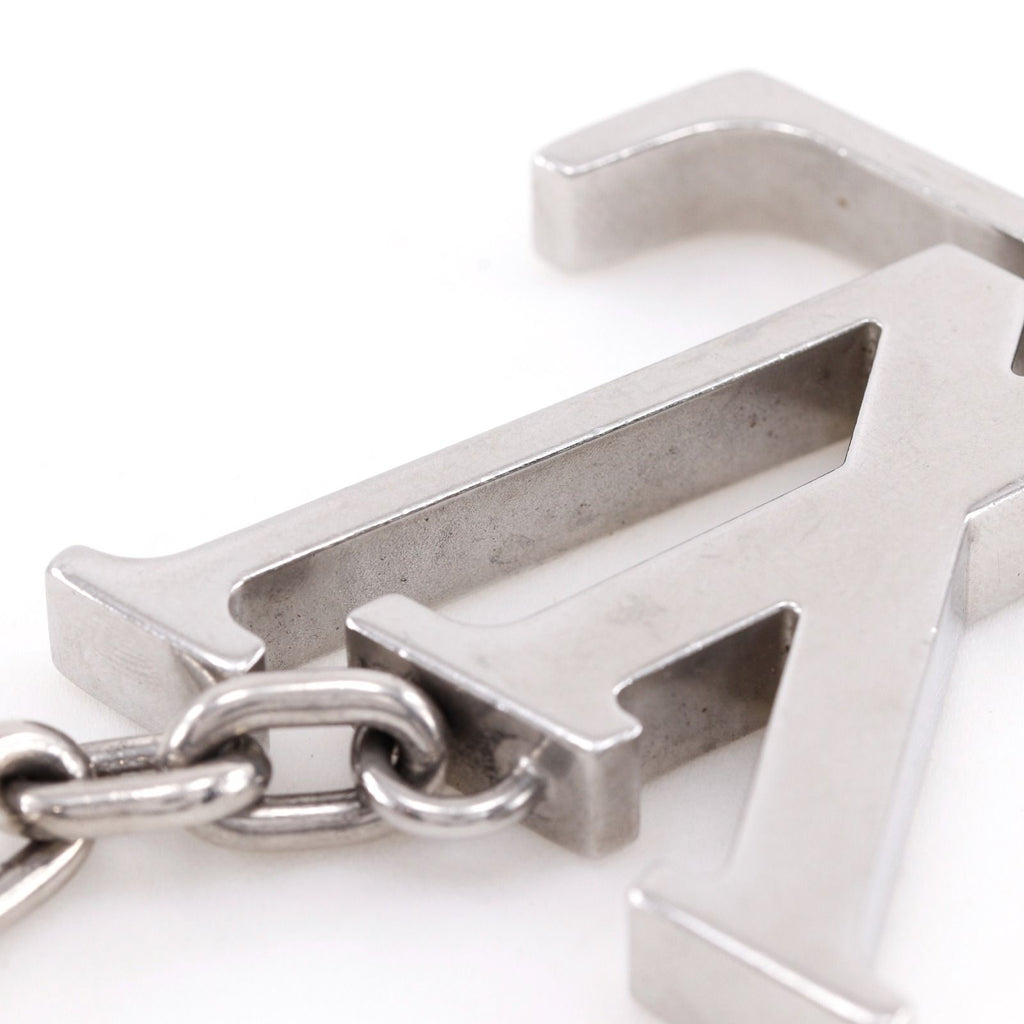 Louis Vuitton Porte Cles LV Initials Metal Silver Key Holder — view 4