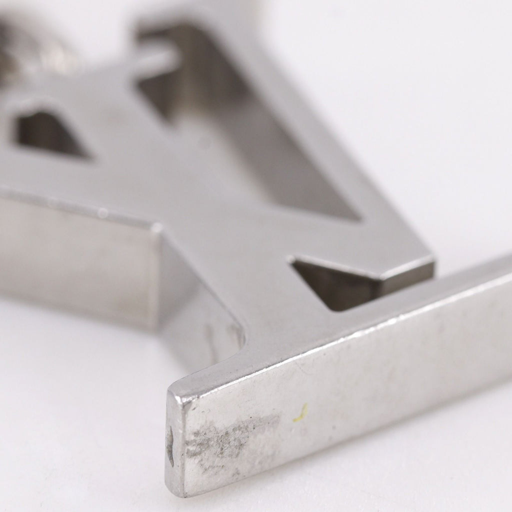 Louis Vuitton Porte Cles LV Initials Metal Silver Key Holder — view 3