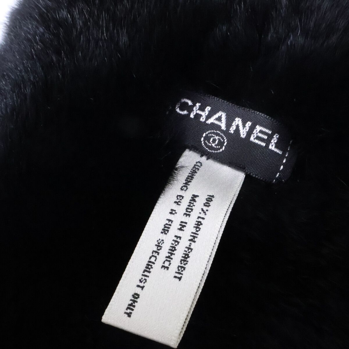 Chanel CC Logo Lapin Rabbit Fur Tippet Scarf — view 6