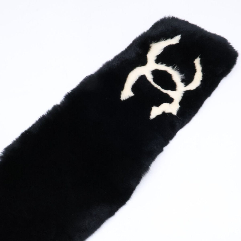 Chanel CC Logo Lapin Rabbit Fur Tippet Scarf — view 3