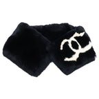 Chanel CC Logo Lapin Rabbit Fur Tippet Scarf