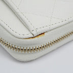 Chanel Quilted Zip Coin Purse Heart Spade Caviar Leather Case — view 6