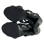 Chanel Sandals 35.5 Black Quilted CC Logo Leather — view 4