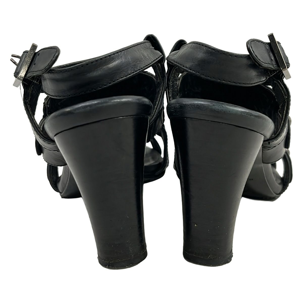 Chanel Sandals 35.5 Black Quilted CC Logo Leather — view 3