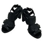 Chanel Sandals 35.5 Black Quilted CC Logo Leather — view 2