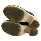 Chanel Mules 36.5 Black CC Logo Perforated Sabot Leather — view 4