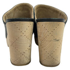 Chanel Mules 36.5 Black CC Logo Perforated Sabot Leather — view 3