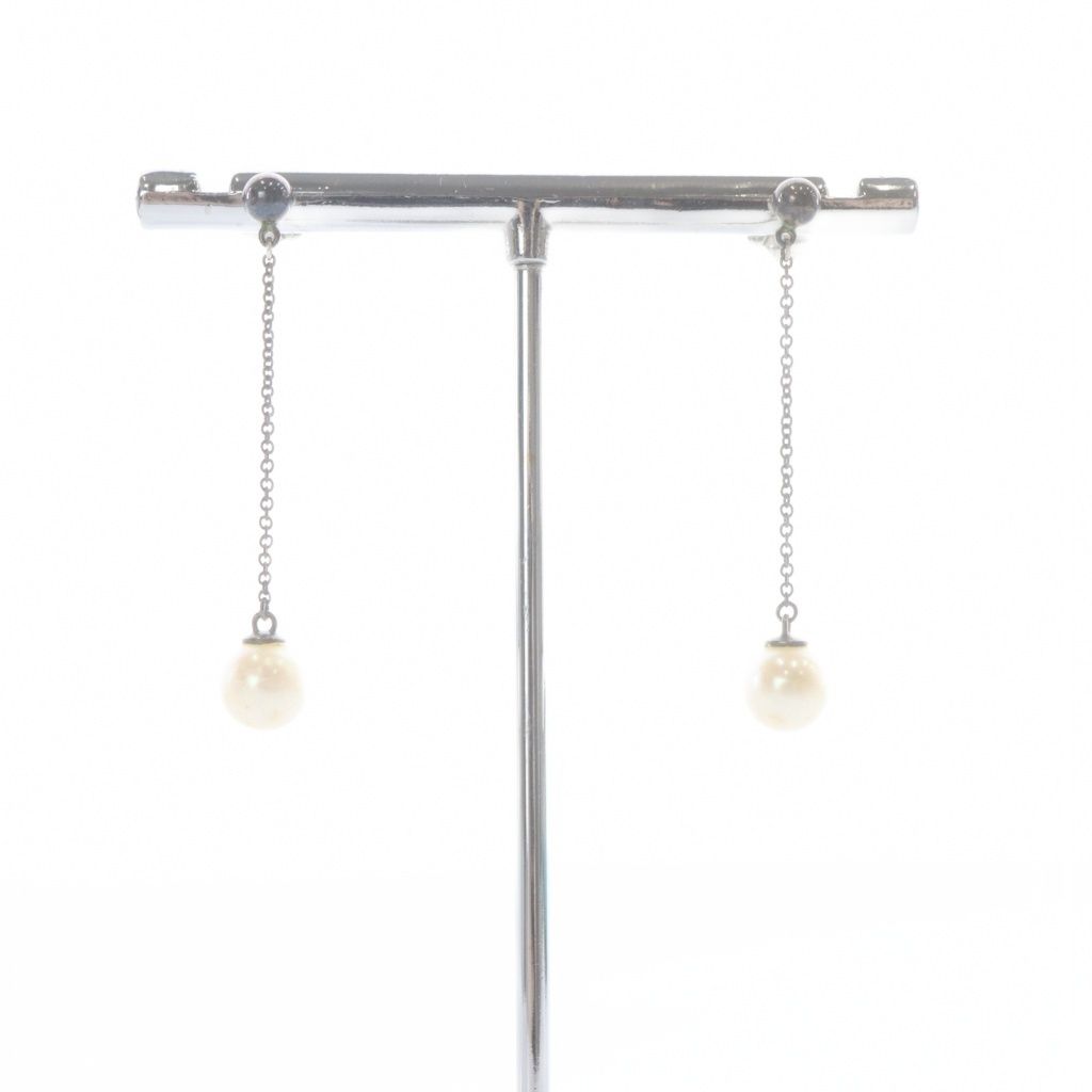 Tiffany & Co Ziegfeld 925 Pearl Earrings Silver — view 2