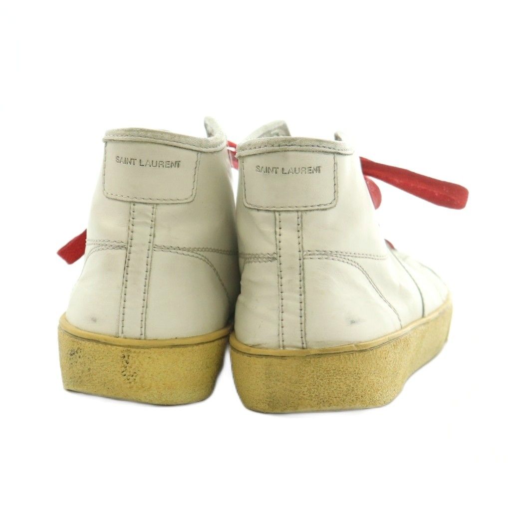 Saint Laurent Paris SL High Cut Sneakers 39.5..0 cm White Red AD — view 5