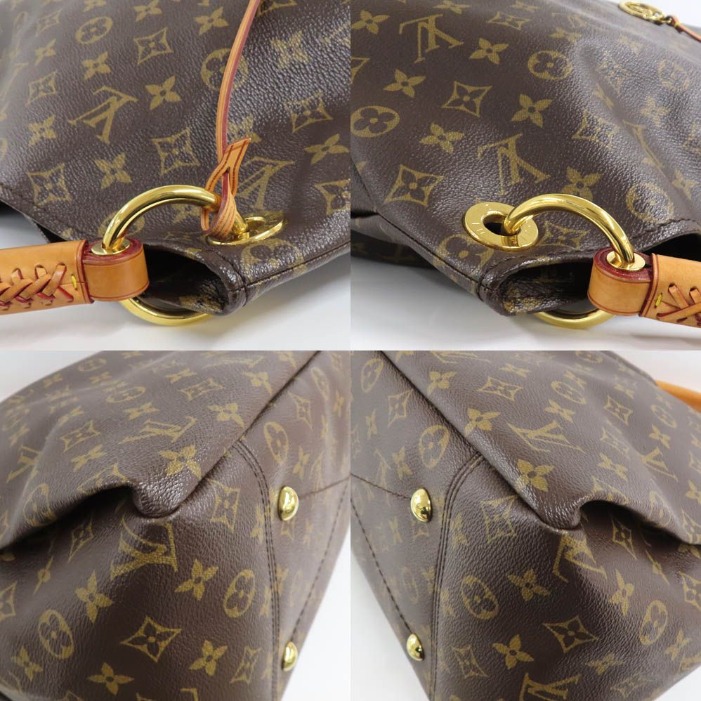 Louis Vuitton Artsy Monogram Gold Shoulder Bag Tote Brown — view 9
