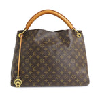 Louis Vuitton Artsy Monogram Gold Shoulder Bag Tote Brown