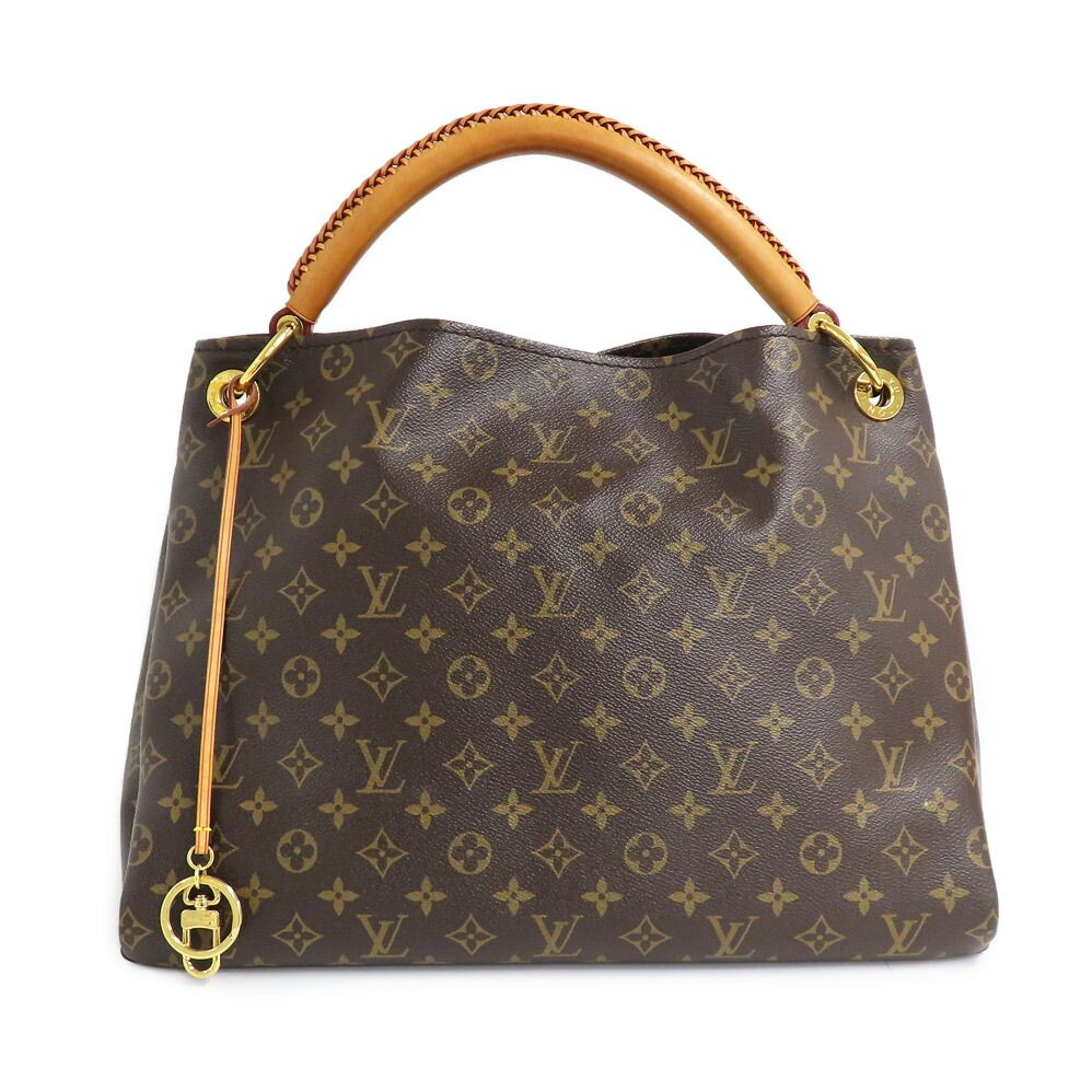 Louis Vuitton Artsy Monogram Gold Shoulder Bag Tote Brown