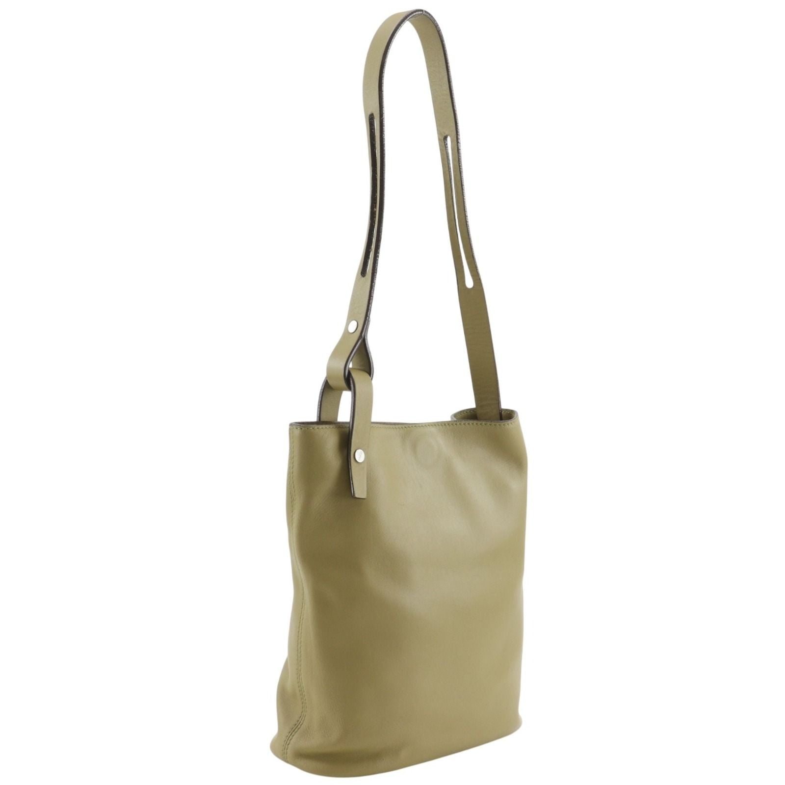 Loewe Anagram Lambskin Olive Shoulder — view 3