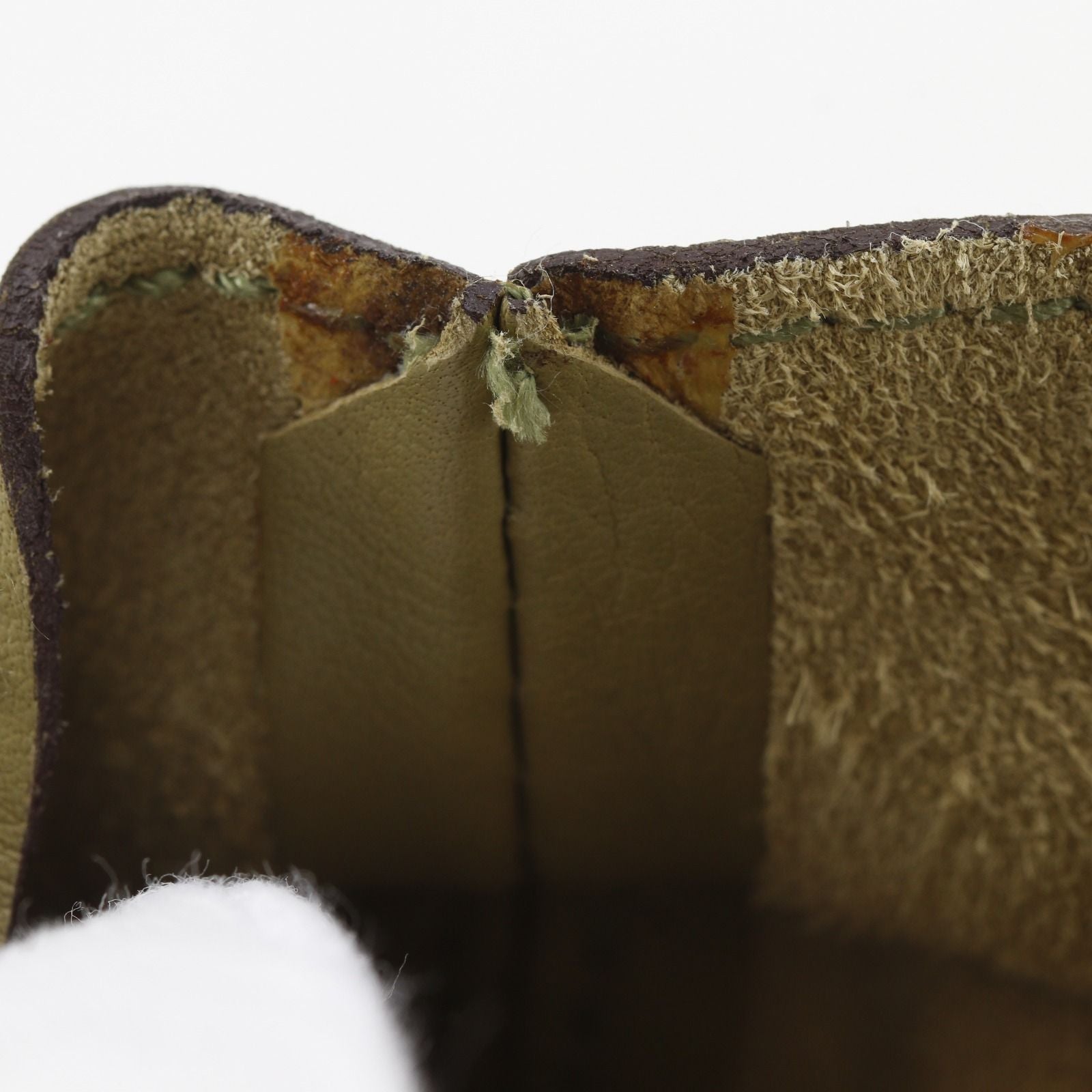 Loewe Anagram Lambskin Olive Shoulder — view 7
