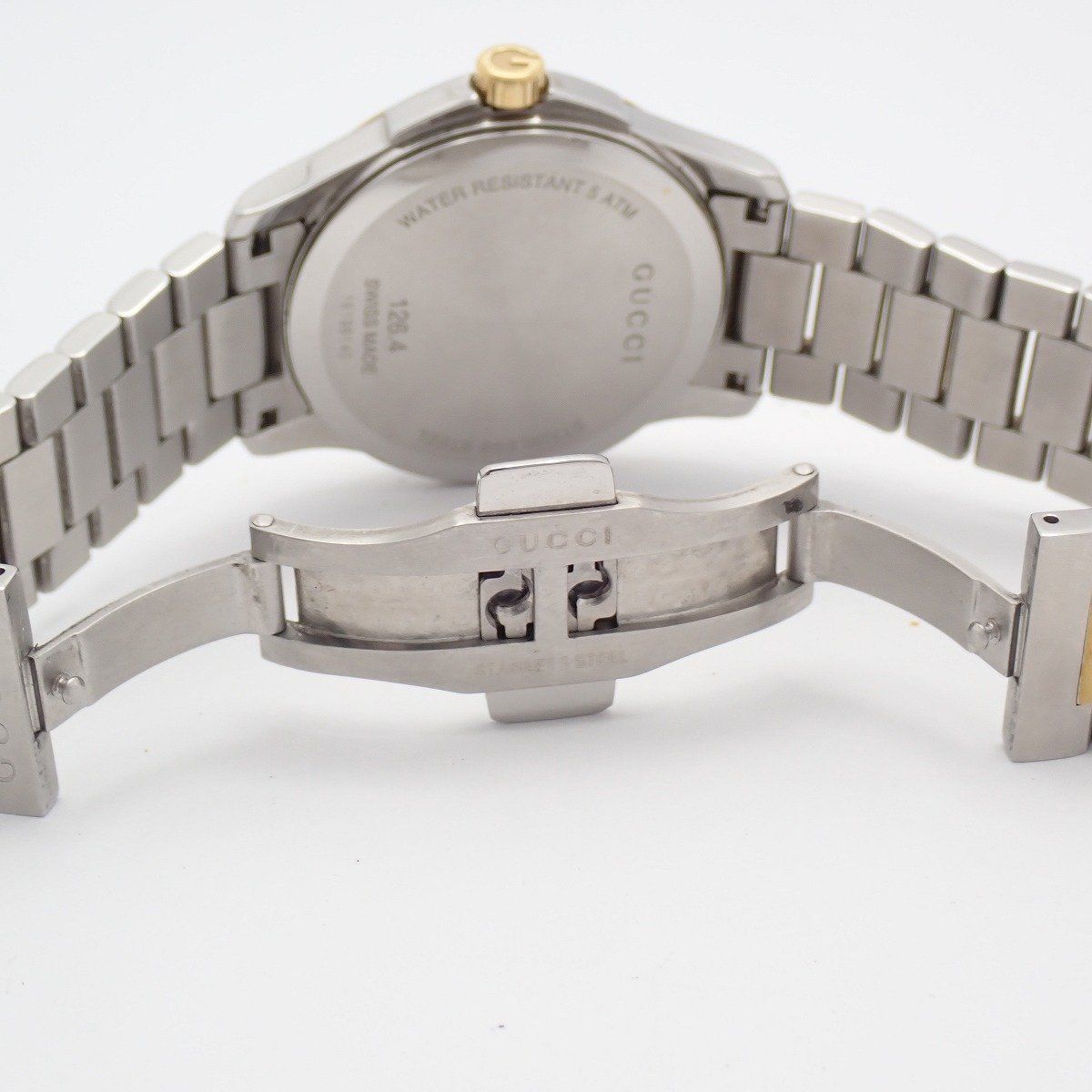 Gucci 126.4 Timeless Quartz Watch Duo Silver Dial SS Pawn — view 6