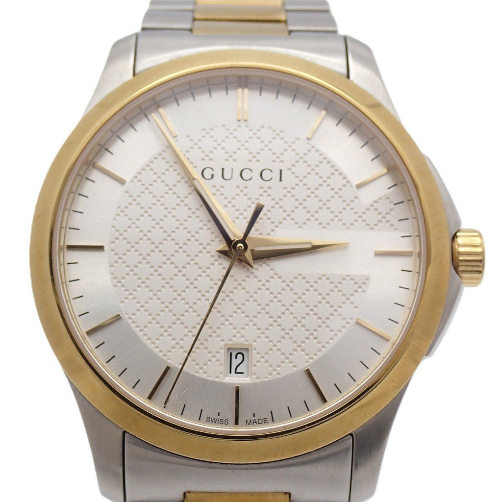 Gucci 126.4 Timeless Quartz Watch Duo Silver Dial SS Pawn