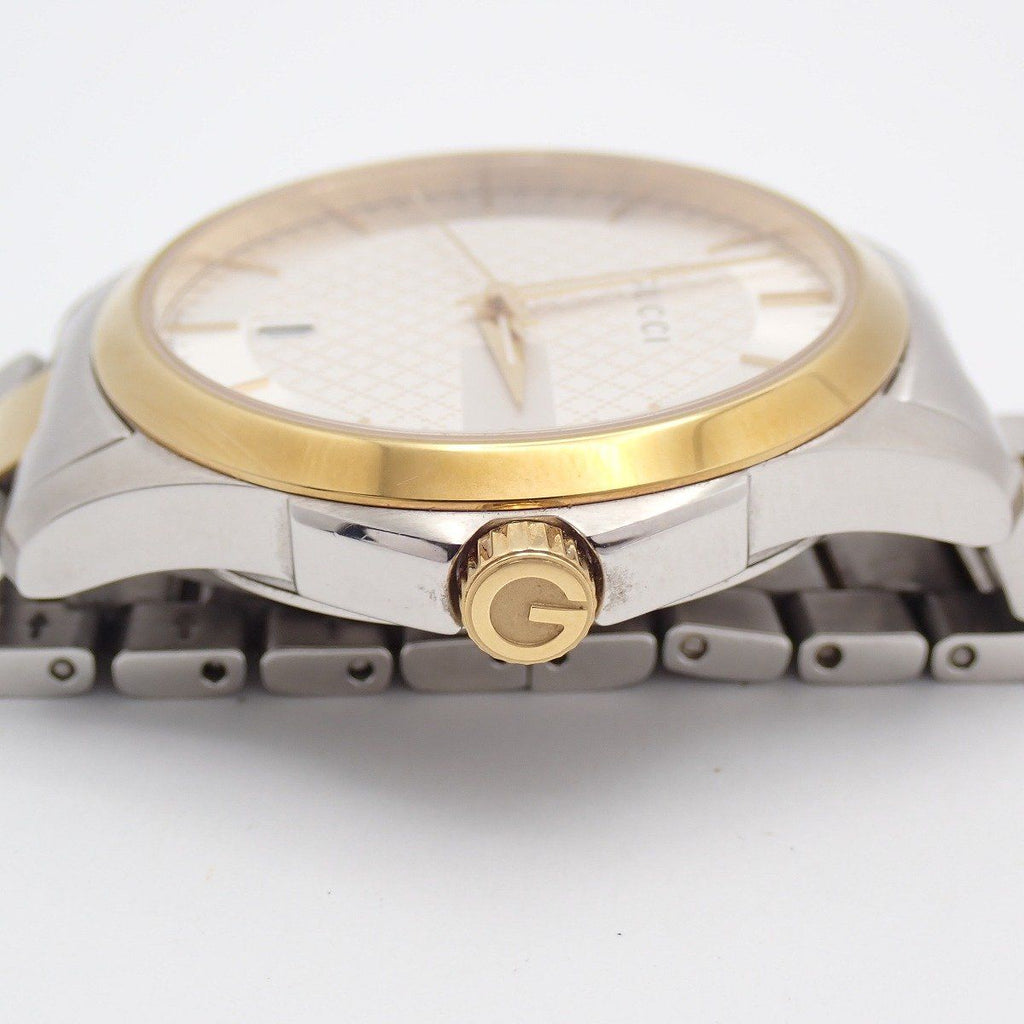 Gucci 126.4 Timeless Quartz Watch Duo Silver Dial SS Pawn — view 7
