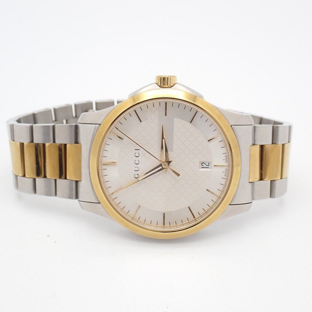 Gucci 126.4 Timeless Quartz Watch Duo Silver Dial SS Pawn — view 2