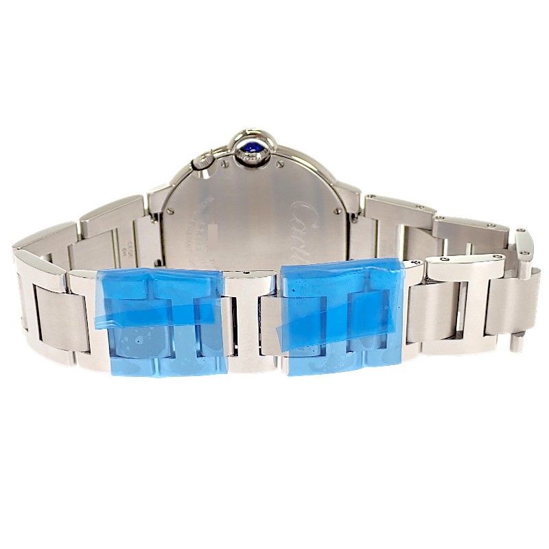 Cartier Baron Blue 2 Time Zone Watch Stainless Steel Silver Swiss Quartz White — view 7