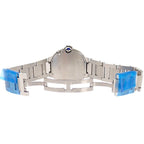 Cartier Baron Blue 2 Time Zone Watch Stainless Steel Silver Swiss Quartz White — view 8