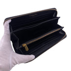Dior Stars Collection Zip Around Wallet Card Holder Coin Purse Black — view 5