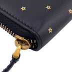 Dior Stars Collection Zip Around Wallet Card Holder Coin Purse Black — view 3