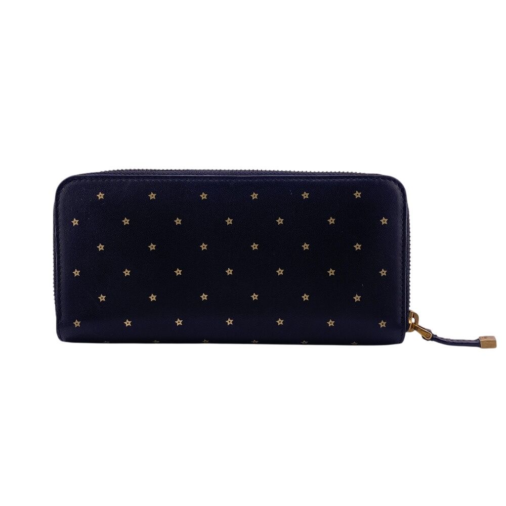 Dior Stars Collection Zip Around Wallet Card Holder Coin Purse Black — view 2