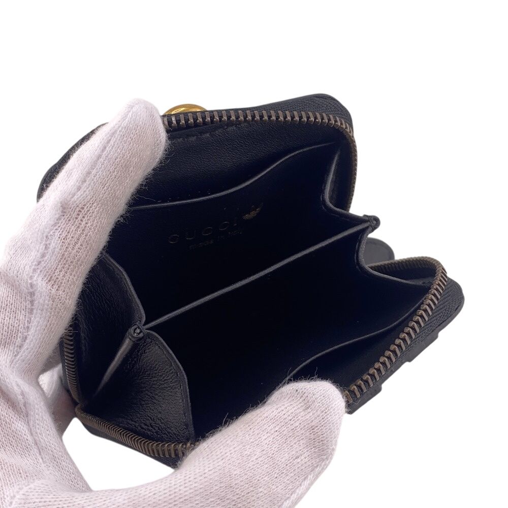 Gucci Trefoil Leather Shoulder Pouch Adidas Collaboration Card Case Coin Wallet — view 6