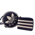Gucci Trefoil Leather Shoulder Pouch Adidas Collaboration Card Case Coin Wallet