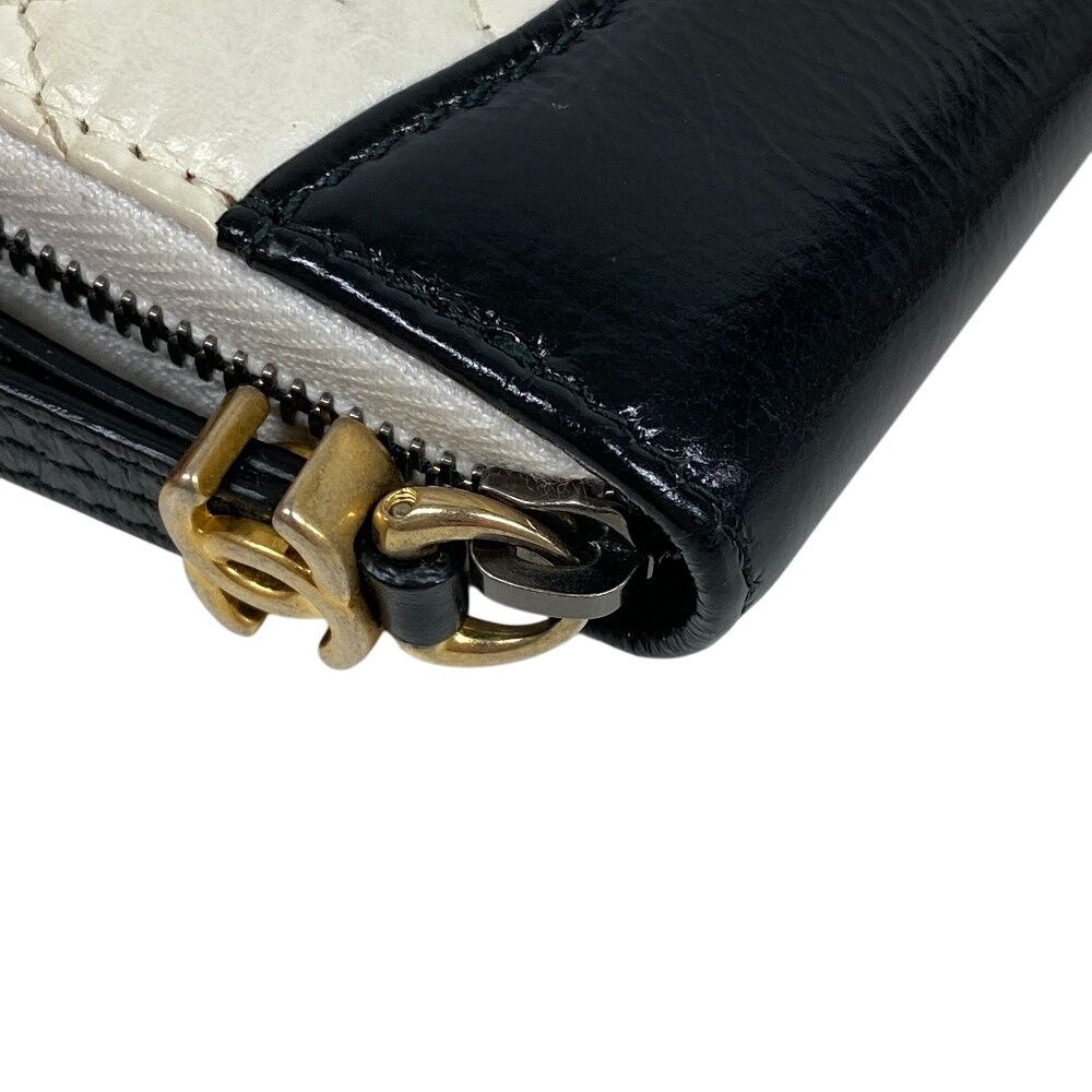 Chanel Gabriel Zip Around Coin Case Wallet Purse White — view 5