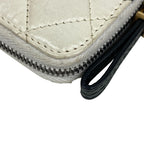 Chanel Gabriel Zip Around Coin Case Wallet Purse White — view 6